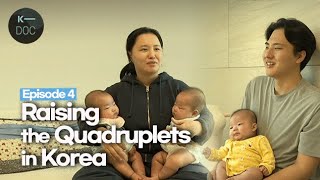 Episode 4 A Korean couple raising quadruplets  couple vlog [upl. by Htiderem413]