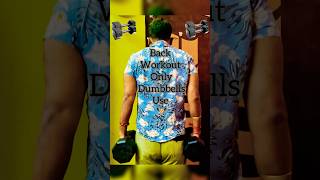 Dumbbell Only Back Workout At Home  bodybuilding fitness shorts motivation [upl. by Winou117]