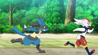 Pokémon Journeys Lucario Chased Cinderace [upl. by Manuel]