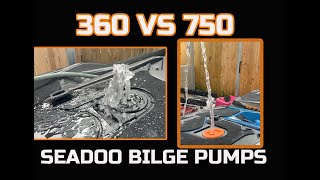 360 vs 750 bilge flow on seadoo ski [upl. by Eenwat943]