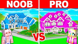 NOOB vs PRO BARBIE vs KEN HOUSE Build Challenge in Minecraft [upl. by Ellehcrad738]