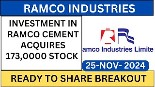 Ramco industries Share Bullish  Ramco industries share latest news today [upl. by Genaro770]