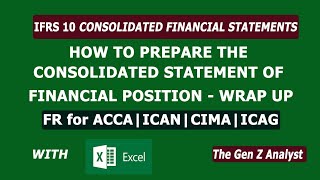 How To Prepare Consolidated Statement of Financial Position IFRS 10  FR ACCA ICAN ICAG CIMA [upl. by Sirromal968]