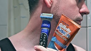 Gillette Fusion Proglide Styler  Transparentes Rasiergel Test [upl. by Stinson]