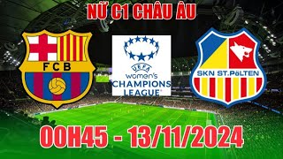 GAME 3 OF 6 BARCELONA VS ST POLTEN CHAMPIONS LEAGUE B [upl. by Akcirred]