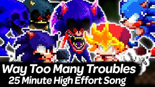 Vs Sonicexe Way Too Much Troubles  Friday Night Funkin [upl. by Haywood]