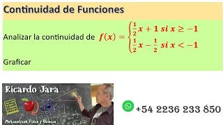 Continuidad de Funciones Vista desde la Gráfica [upl. by Fiann709]