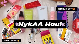 Nykaa haul  Got my birthday gift from nykaa 🥳  Nykaa beauty haul [upl. by Lovash]