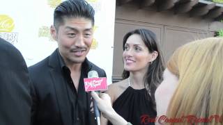 Brian Tee amp Mirelly Taylor at the 40th Annual SaturnAwards TheWolverine mirellytaylor BrianTee [upl. by Sill498]