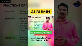 Albumin in tamil  functions of Albumin  liver protein [upl. by Irina404]