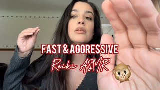 Fast Aggressive Reiki ASMR w NO Talking or Mouth Sounds Scanning Aura Fluffing Pulling [upl. by Leidgam440]