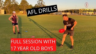 7 AFL Training drills  Full training session [upl. by Atwood]