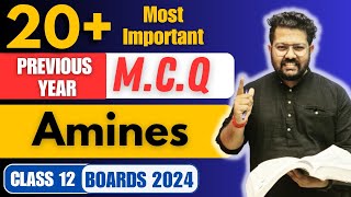 Class 12 Chemistry  20 Important MCQ of Amines for Boards [upl. by Ynohtnaed]