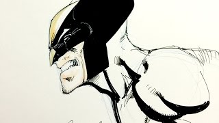 j scott campbell sketches wolverine at NYCC [upl. by Weider]