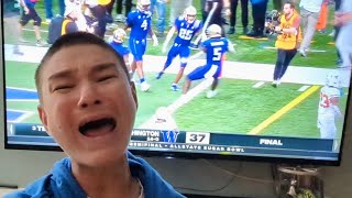 Texas Fan Reacts to loss vs Washington 2024 CFP Semifinals Allstate Sugar Bowl [upl. by Namurt]