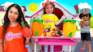 SARAH em uma HISTÓRIA ENGRAÇADA de ELOAH VENDEDORA DE SUCOS de frutas  Best stories for kids [upl. by Mandal]