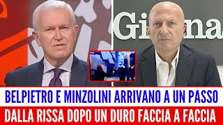 MAURIZIO BELPIETRO E MINZOLINI PERDONO IL CONTROLLO E SFIORANO LA RISSA IN DIRETTA TV [upl. by Aulea]