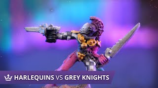 Harlequins vs Grey Knights  Warhammer 40k Battle Report [upl. by Kloman114]