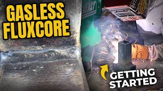 Gasless Flux Core FCAW Welding For Beginners [upl. by Jamill]