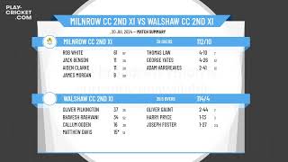 Milnrow CC 2nd XI v Walshaw CC 2nd XI [upl. by Egreog425]