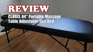 CLORIS 84quot Portable Massage Table Adjustable Spa Bed  Review [upl. by Annodahs723]