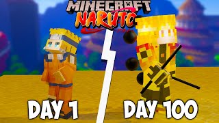 I Survived 100 Days as NARUTO UZUMAKI in HARDCORE Minecraft [upl. by Lea685]