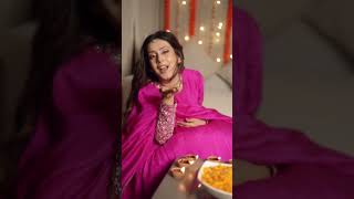 Diwali celebration with isha malviya music jaltediye diwalispecial trendingshorts youtubeshort [upl. by Repsac439]