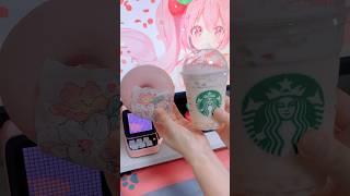 【スタバ桜シリーズ新作2024】三色だんごの花見だんご フラペチーノとさくらドーナツ🍩🌸買ってきたよ♪shorts [upl. by Shelden]