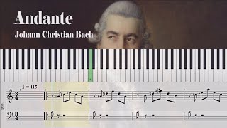 Andante  Johann Christian Bach  Sheet Music for Piano [upl. by Haerr848]