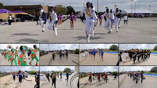 MARCHING IN  High School Day at PVAMU Marching Storm vs Alcorn 2024 [upl. by Letnoj]