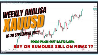 WEEKLY ANALISA XAUUSD 1620 SEPTEMBER 2024  FOMC FORECAST CUT RATE 525 ‼️ RUNNING BULLISH ⁉️ [upl. by Nimzay96]