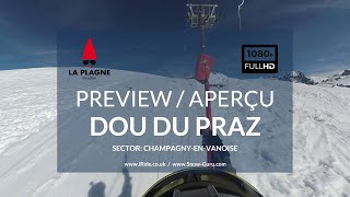 La Plagne  Dou du Praz téléski  drag lift  Grande Rochette  Plagne Soleil  Preview  Aperçu [upl. by Lipson]