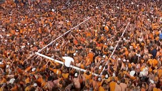 Tennessee fans take down the goalposts after win vs Alabama [upl. by Akem]