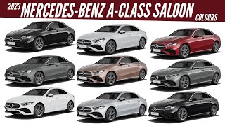 2023 MercedesBenz AClass Saloon  All Color Options  Images  AUTOBICS [upl. by Atalante]