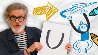 Lets Draw The Letter U into a Doodle  Drawing Videos for Kids  Mo Willems Workshop [upl. by Arihaz]