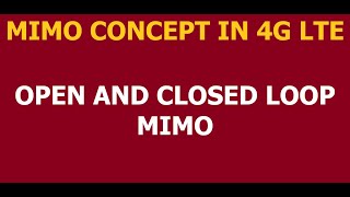 MIMO in LTE and TYPES [upl. by Negris464]