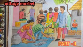 market scenery drawing step by stephow to draw market scenerysubhasdebnathart7079 [upl. by Epuladaug]