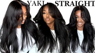 The SECRET to perfect hair days EASY 5x5 Yaki Straight HD Lace Wig Instal  Tutorial ft Unice Hair [upl. by Lebana510]