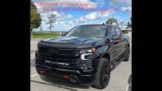 Wheel Spacers Chevy Silverado 62L with Stock OEM Wheels amp Tires  Aggressive Stance diy youtuber [upl. by Ardeahp]