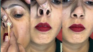 कैसे होती है नोज वैक्सिंगNose waxing how to do wax your nose hairs at homenosewaxingricawaxwax [upl. by Annauqaj]