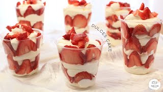 Solo 3 Ingredientes  FRESAS CON CREMA para venta DULCES CAKE [upl. by Anelec]