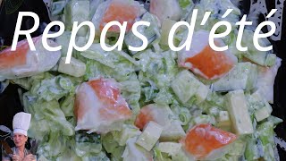 Recette de salade de concombre facile [upl. by Adrahc]