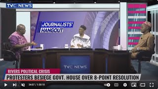 Journalists Hangout Protesters Besiege Rivers Govt House Over Tinubus 8Point Resolution [upl. by Akcimahs]