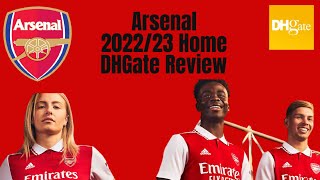 DHGate Arsenal Home 202223 Football Shirt Soccer Jersey Review Top Nike Premier League [upl. by Ellenaej235]