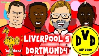 Liverpool vs Borussia Dortmund 54 43 Europa League Quarter Final Comeback Goals Highlights 2016 [upl. by Ahseina]