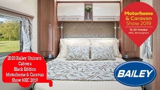 2020 Bailey Unicorn Cabrera Black Edition  My First Look  Motorhome amp Caravan Show 2019 [upl. by Elburr]