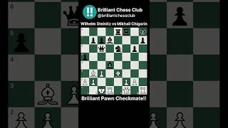 Brilliant pawn checkmate  Brilliant rook sacrifice  Wilhelm Steinitz vs Mikhail Chigorin 1892 [upl. by Assena221]