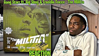 WHO IS THIS Gang Starr ft Big Shug amp Freddie Foxxx  The Militia REACTION  First Time Hearing [upl. by Alansen678]