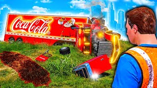 I found Coca Cola Truck WRECKED in GTA 5 Then THIS happened [upl. by Flor]