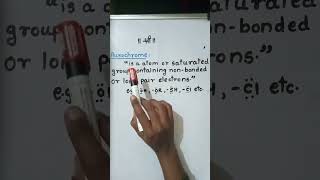 Definition of Auxochromeuv spectroscopy definition 7bscchemistry [upl. by Emmons]